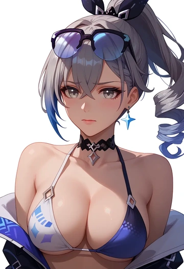 star rail,silver wolf,bikini  - AI generated anime art